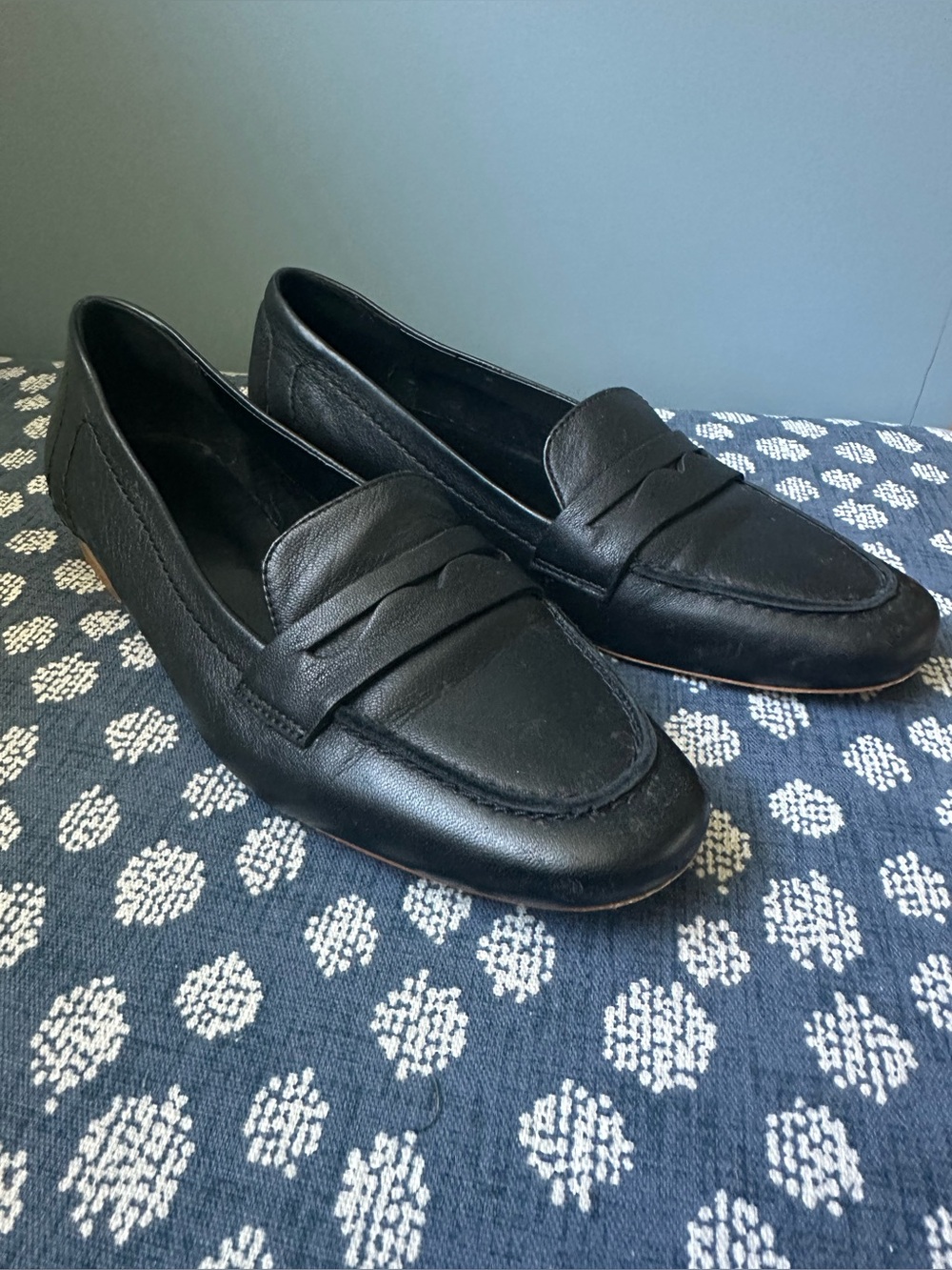 Coach and Four Black Leather Penny Loafers